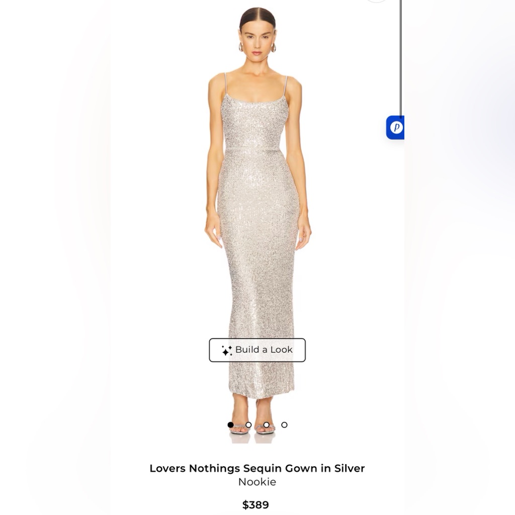 Nookie Silver Sequin Maxi Gown